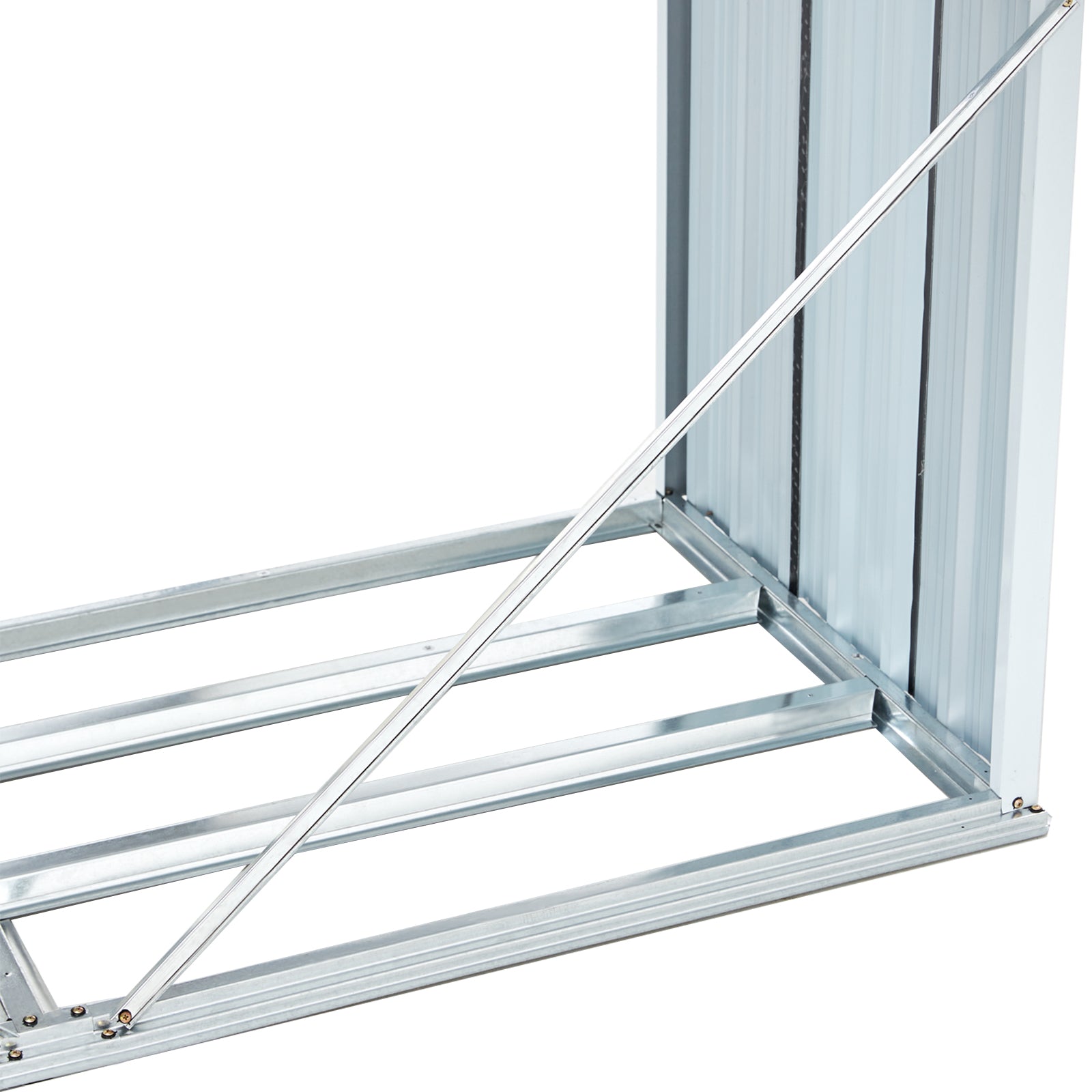 Log Storage Shed, Log Holder With Roof, Log Storage Shed, Firewood Rack For Backyard Garden Patio Porch, Anthracite Galvanized Steel 70.9" Dark Gray Steel