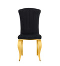 Chair Gold Leg 2Pcs L105 Gold Matte Black Metal