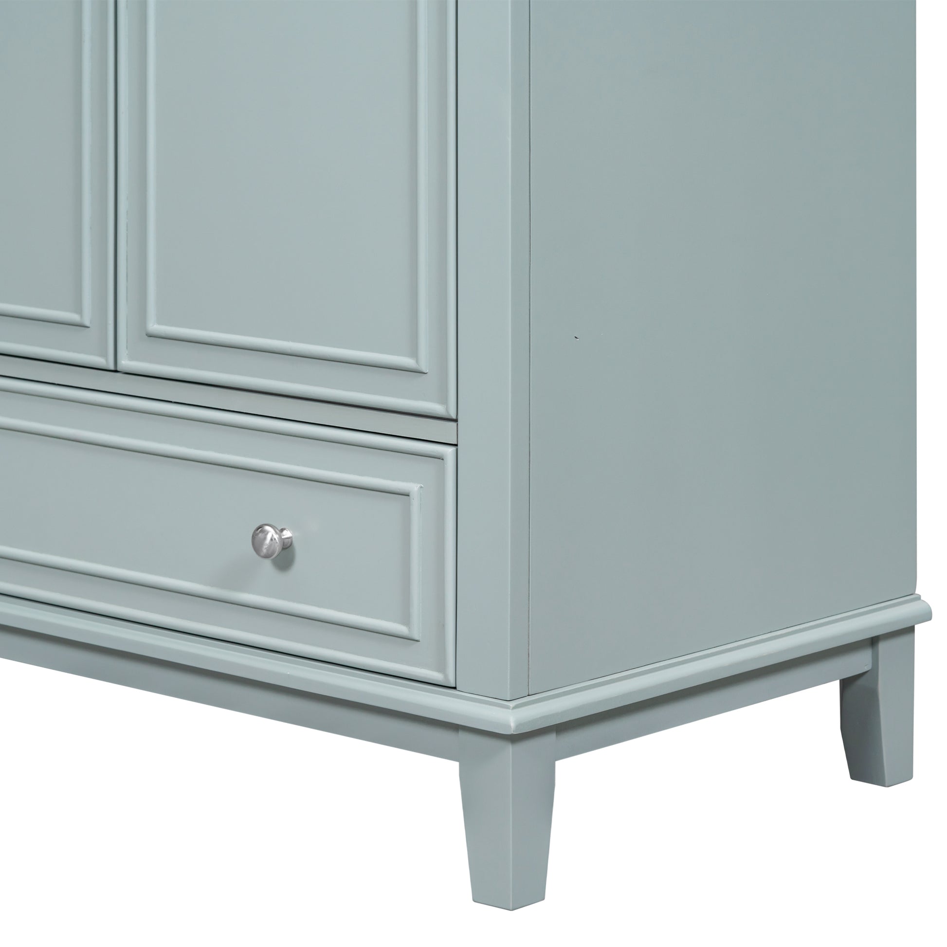 30" Bathroom Vanity With Sink Combo, Multi Functional Bathroom Cabinet With Doors And Drawer, Solid Frame And Mdf Board, Green Old Sku:Sy999606Aac Green Solid Wood Mdf