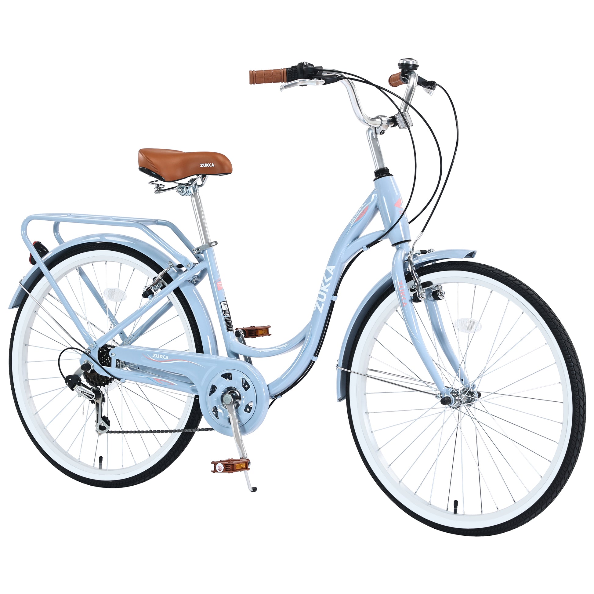 blue womens bicycle 7 Speed, Steel Frame, Multiple Colors 26 Inch Ladies Bicycle Cycling Blue Garden & Outdoor Steel