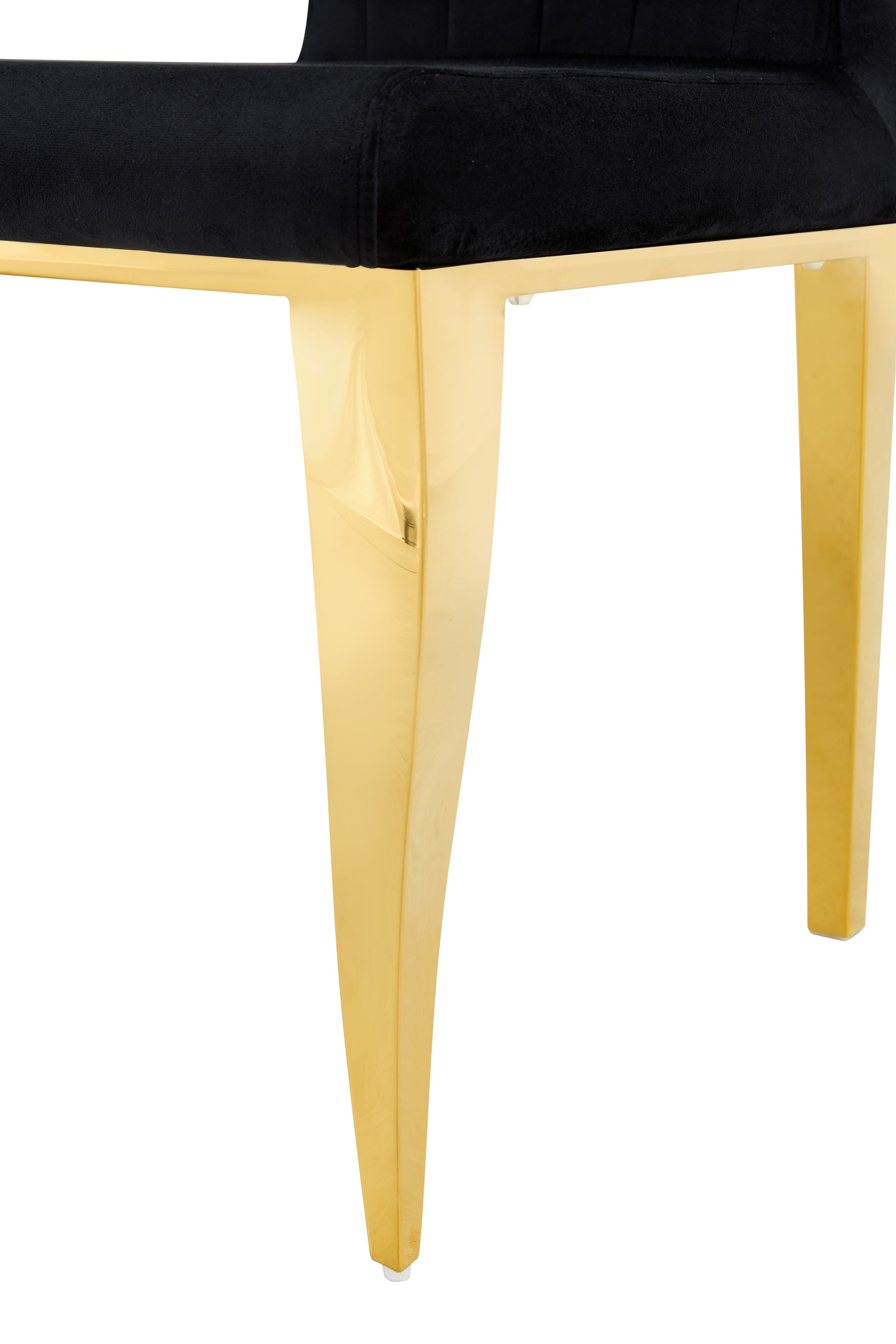 Chair Gold Leg 2Pcs L105 Gold Matte Black Metal