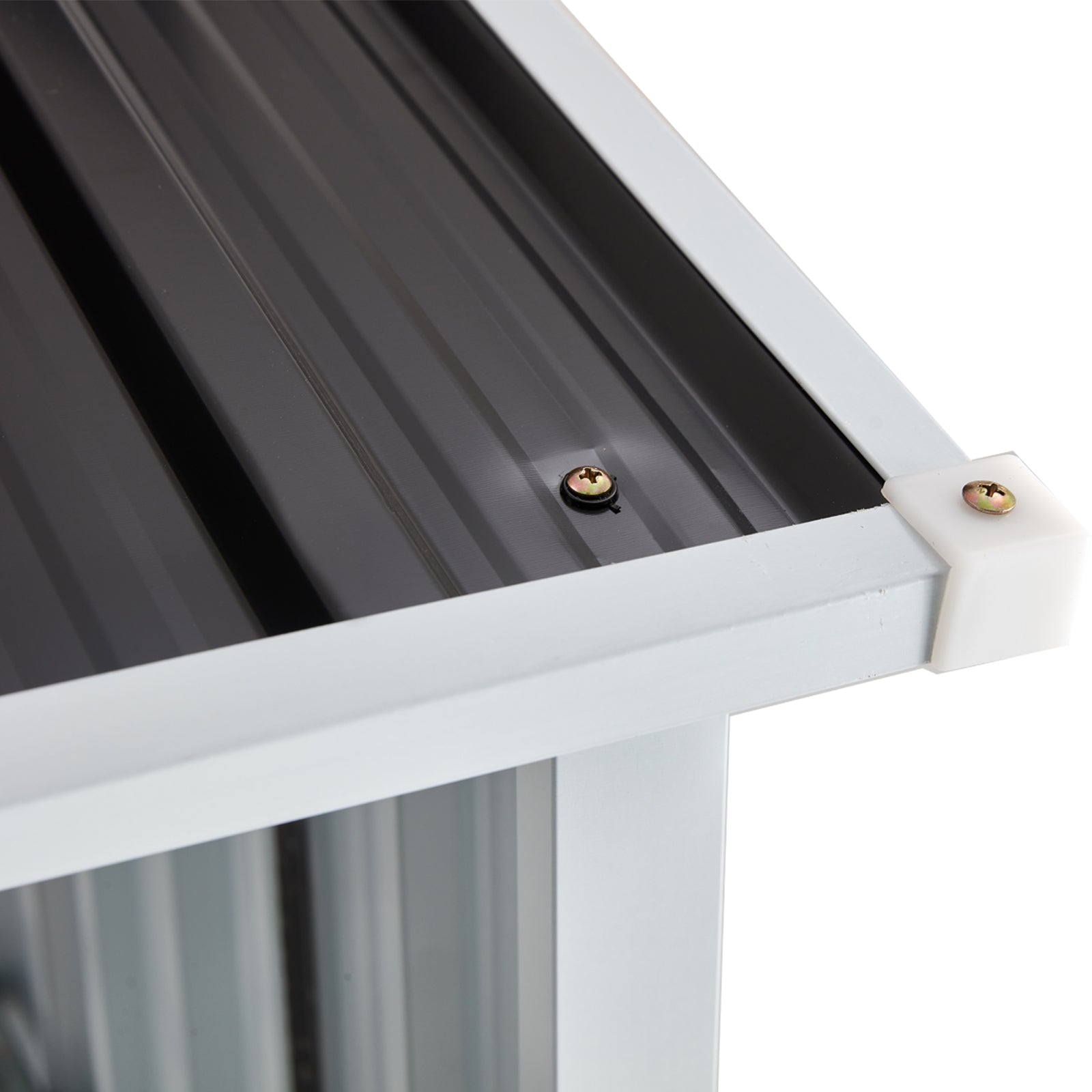 Log Storage Shed, Log Holder With Roof, Log Storage Shed, Firewood Rack For Backyard Garden Patio Porch, Anthracite Galvanized Steel 70.9" Dark Gray Steel