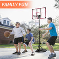 Portable Basketball Hoop Adjustable 7.5Ft 9.2Ft With 32 Inch Backboard For Youth Adults Indoor Outdoor Basketball Goal Red Black Red Iron