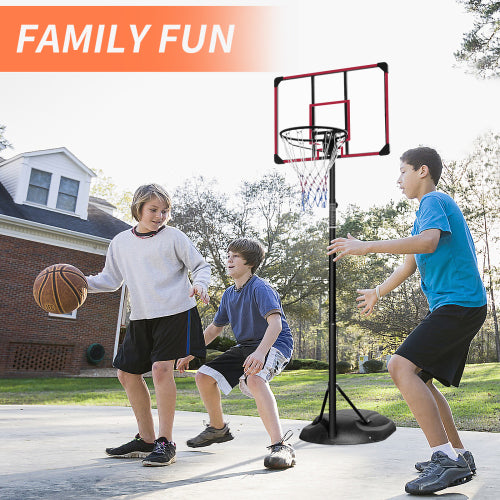 Portable Basketball Hoop Adjustable 7.5Ft 9.2Ft With 32 Inch Backboard For Youth Adults Indoor Outdoor Basketball Goal Red Black Red Iron