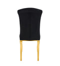 Chair Gold Leg 2Pcs L105 Gold Matte Black Metal