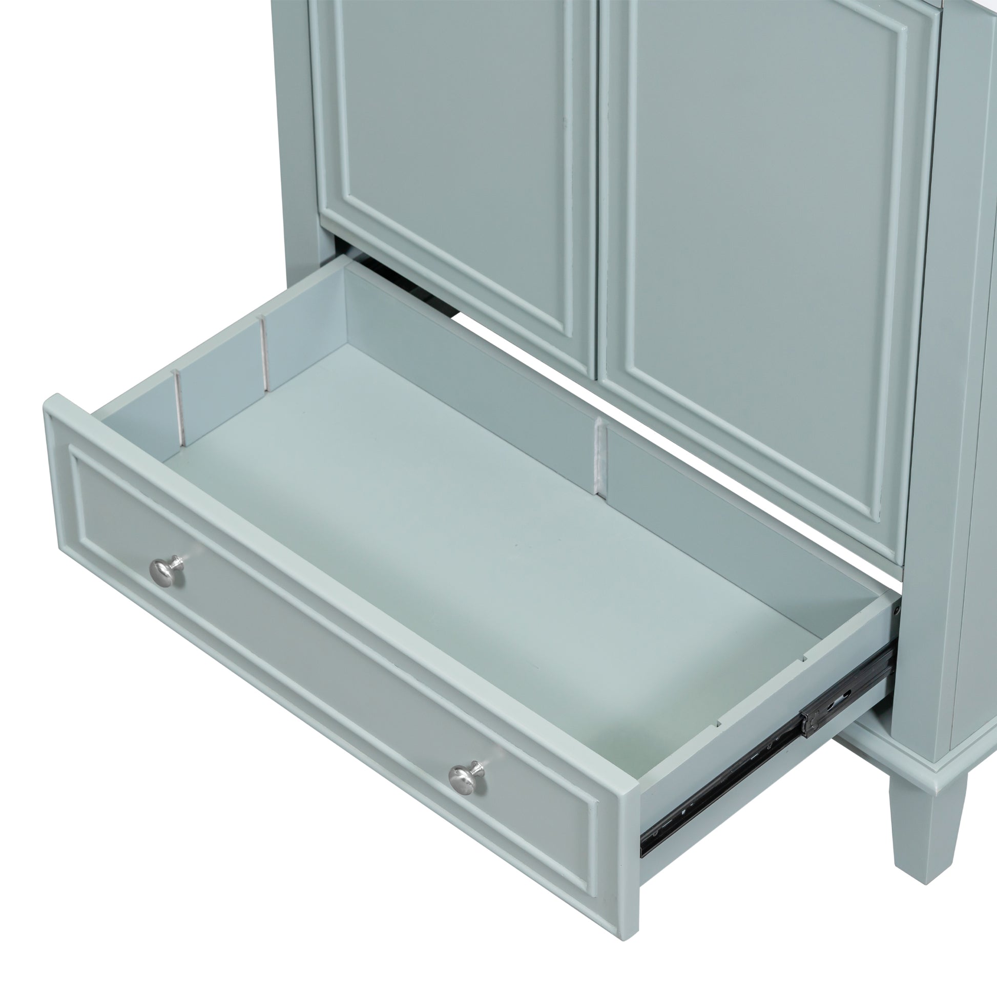 30" Bathroom Vanity With Sink Combo, Multi Functional Bathroom Cabinet With Doors And Drawer, Solid Frame And Mdf Board, Green Old Sku:Sy999606Aac Green Solid Wood Mdf