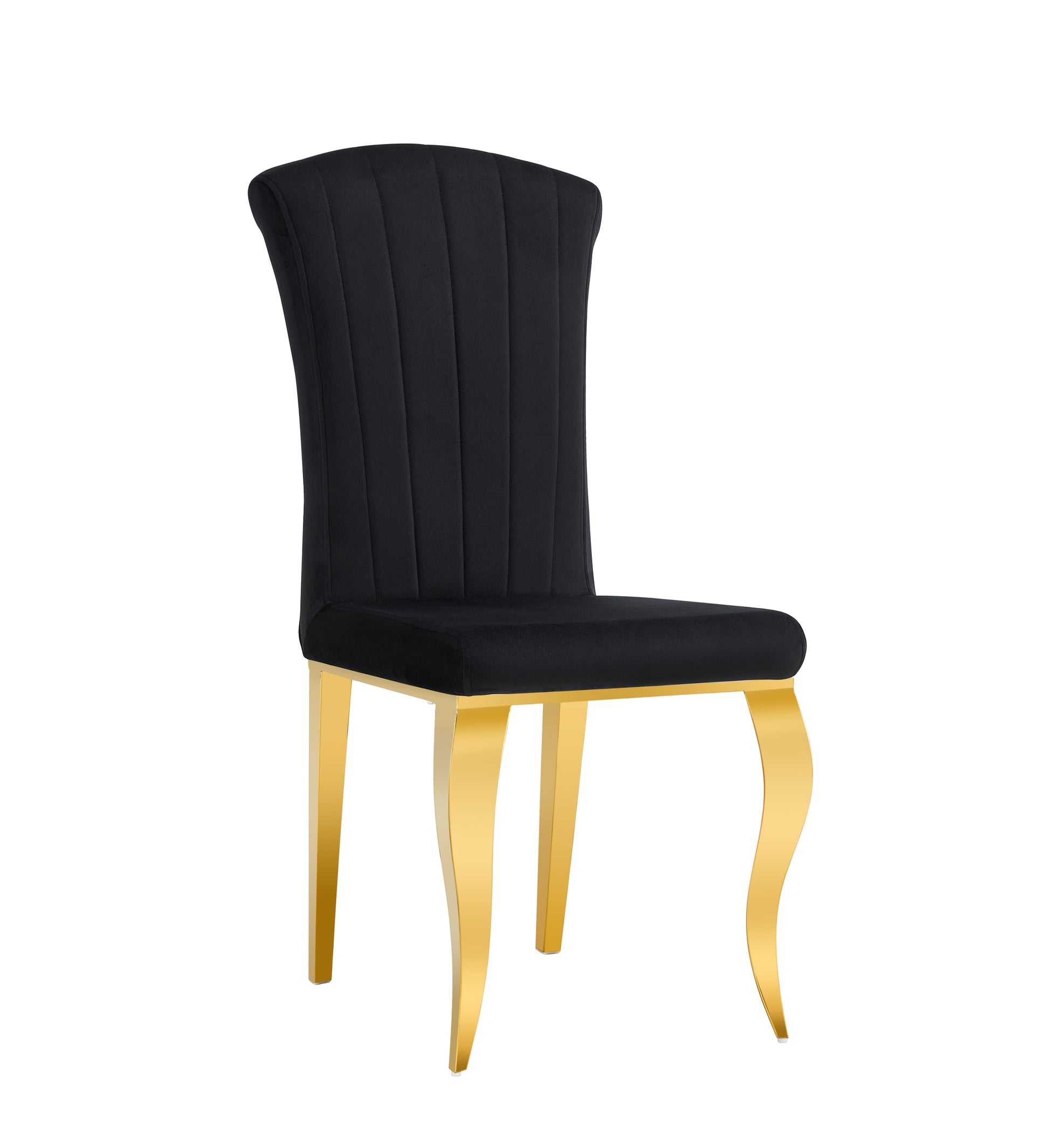 Chair Gold Leg 2Pcs L105 Gold Matte Black Metal