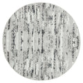 Milano Washable Manhattan Silver Woven Round Area Rug Multicolor Polyester