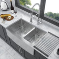 Double Bowl 60 40 Farmhouse Sink 33