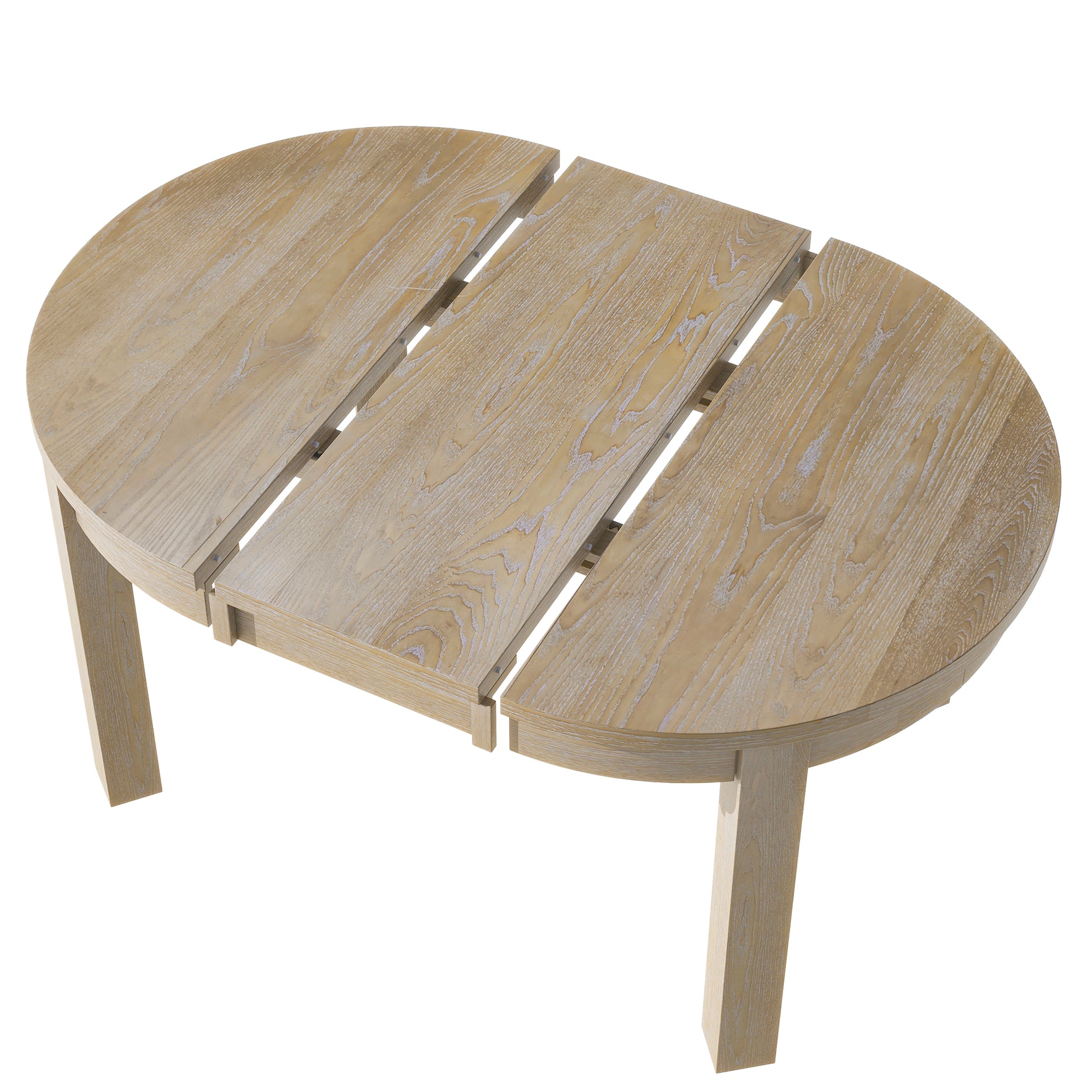 Farmhouse 5 Piece Extendable Round Dining Table Set With Storage Drawers And 4 Dining Chairs,16" Removable Leaf, Natural Wood Dining Room Extendable Rubberwood Round Dining Table With Chair Wood Wood Natural Ladder Back Seats 4 42 Inches Removable Leaf