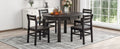 Farmhouse 5 Piece Extendable Round Dining Table Set With Storage Drawers And 4 Dining Chairs,16