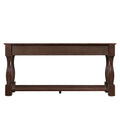 63Inch Long Wood Console Table With 3 Drawers And 1 Bottom Shelf For Entryway Hallway Easy Assembly Extra Thick Sofa Table Light Espresso Espresso Distressed Finish Primary Living Space American Design Pine Drawers Console Tables Pine