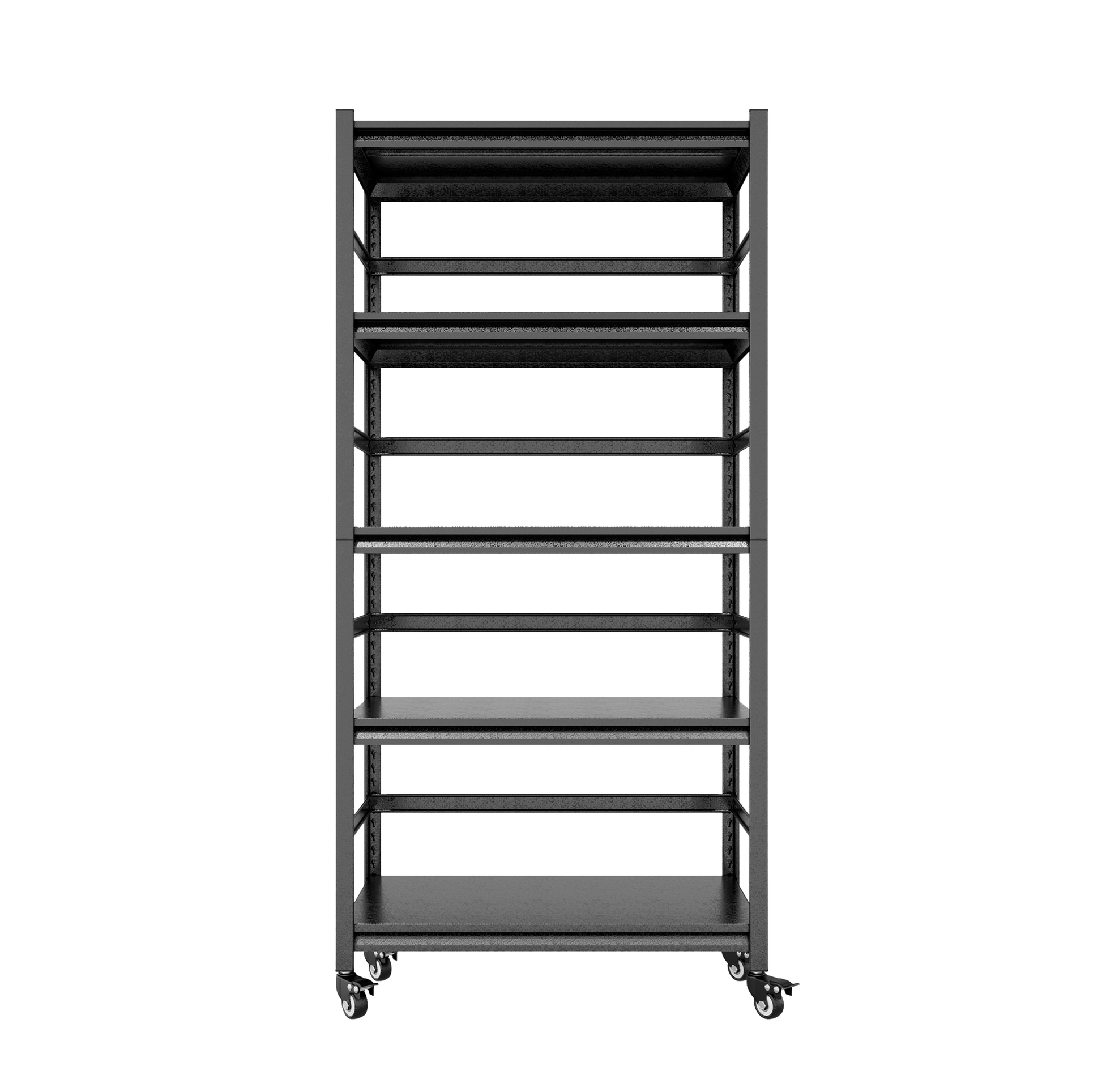 63"H Storage Shelves Heavy Duty Metal Shelving Unit Adjustable 5 Tier Pantry Shelves With Wheels Load 1750Lbs Kitchen Shelf Garage Storage 5 Black Standard Vertical Kitchen Open Back Metal Antique Adjustable Shelves Metal Metal