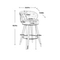 Coolmore Counter Height Bar Stools Set Of 2 For Kitchen Counter Solid Wood Legs With A Fixed Height Of 360 Degrees Beige Velvet