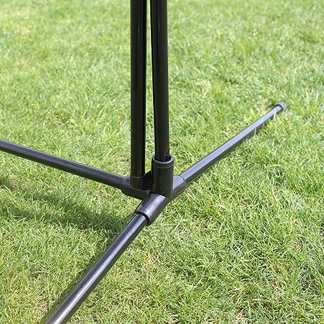 Portable Large Volleyball Net Badminton Net With Carrying Bag Stand Frame 17Ft Black Iron