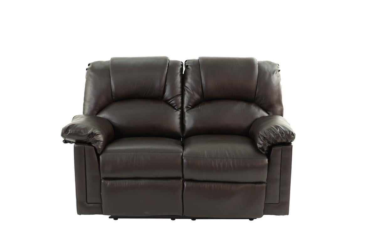 Motion Loveseat 1Pc Couch Living Room Furniture Brown Bonded Leather Brown Faux Leather Metal Primary Living Space Contemporary Pillow Top Arms Bonded Leather