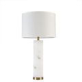 Alabaster Table Lamp White Gold Metal