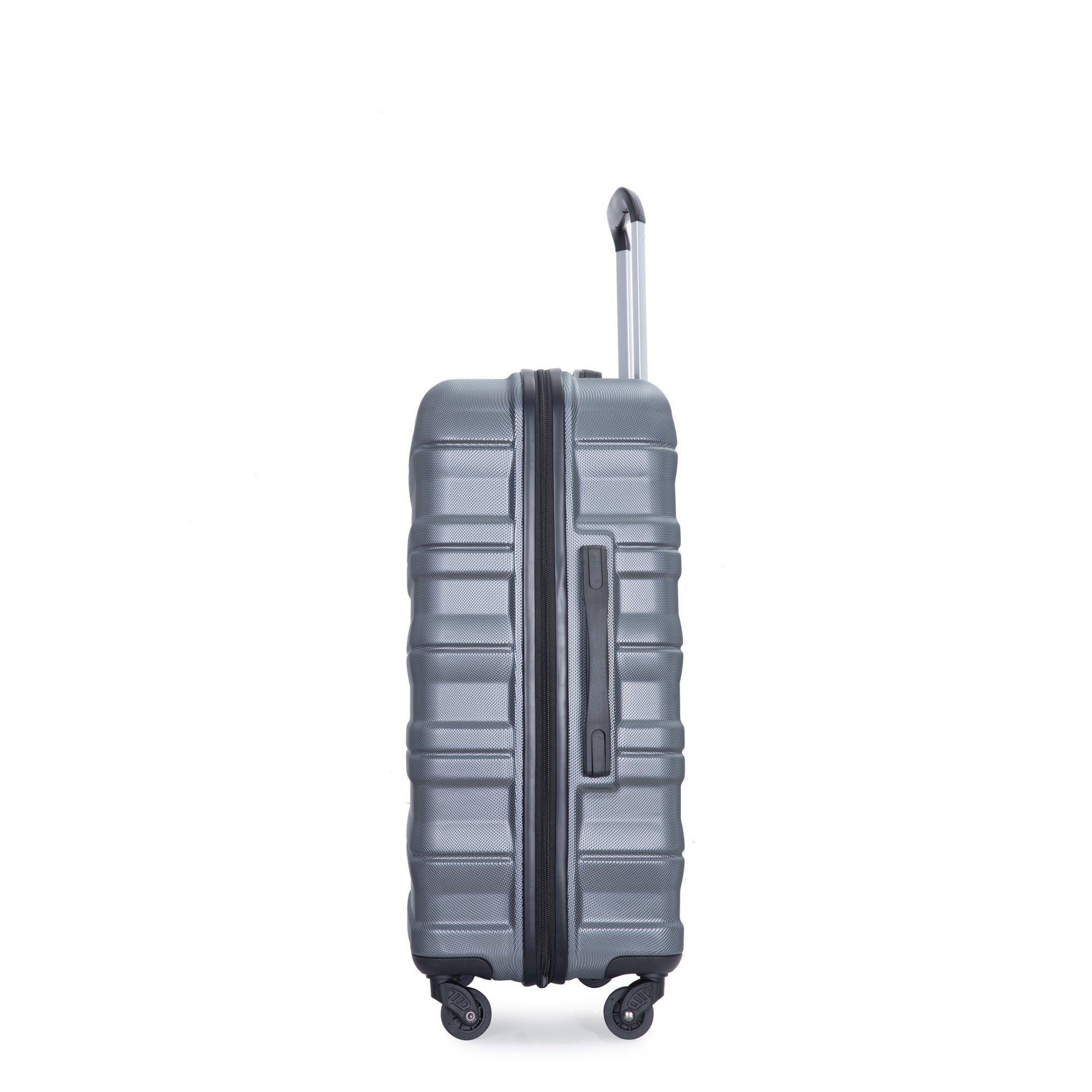 Expandable 3 Piece Luggage Sets PC Lightweight & gray-pc
