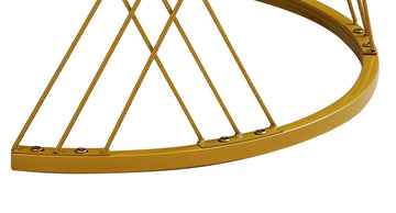 Modern Minimalist Nesting Coffee Table For Living Room Wooden Top And Metal Legs White Gray Metal & Wood