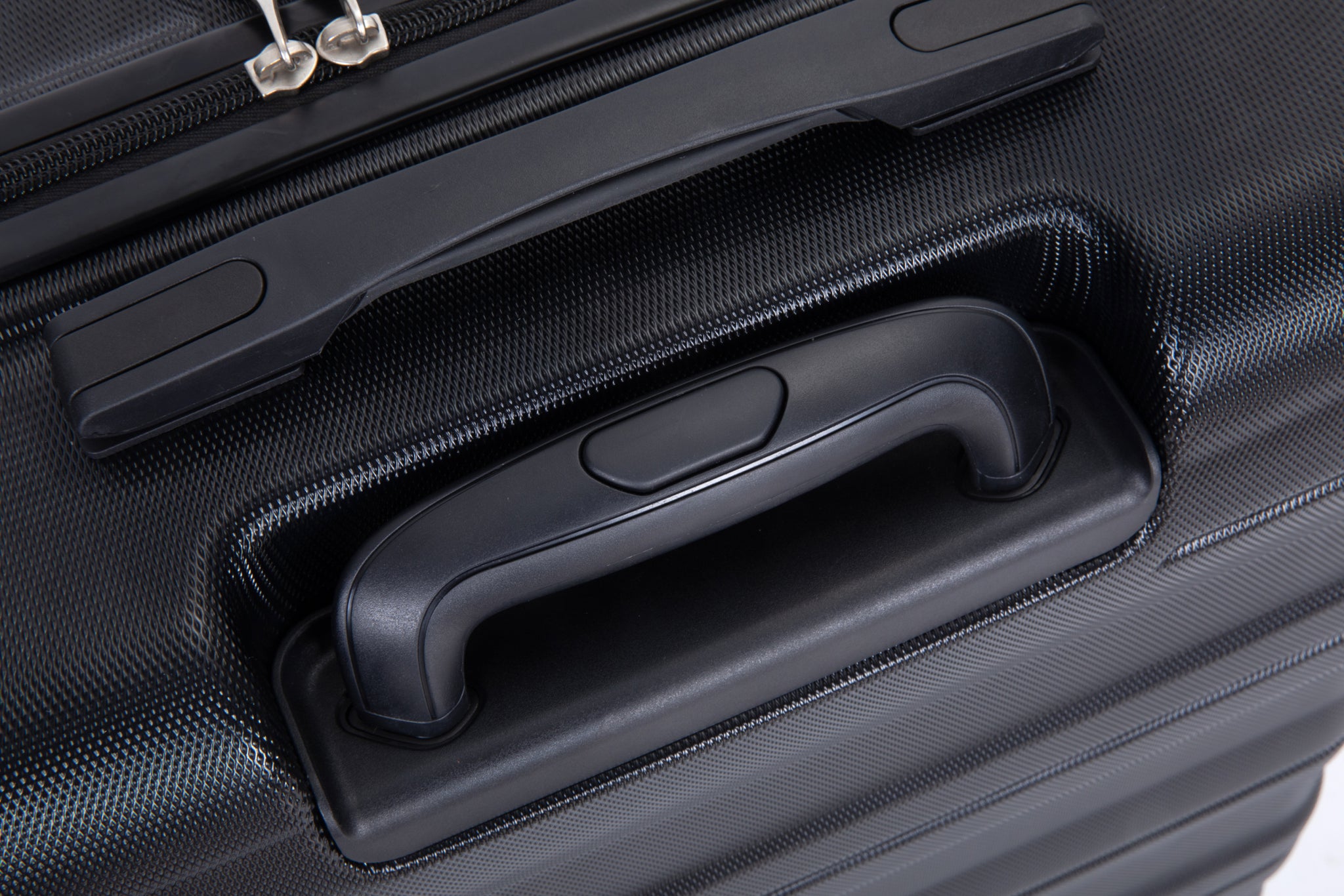 Expandable 3 Piece Luggage Sets PC Lightweight & black-pc