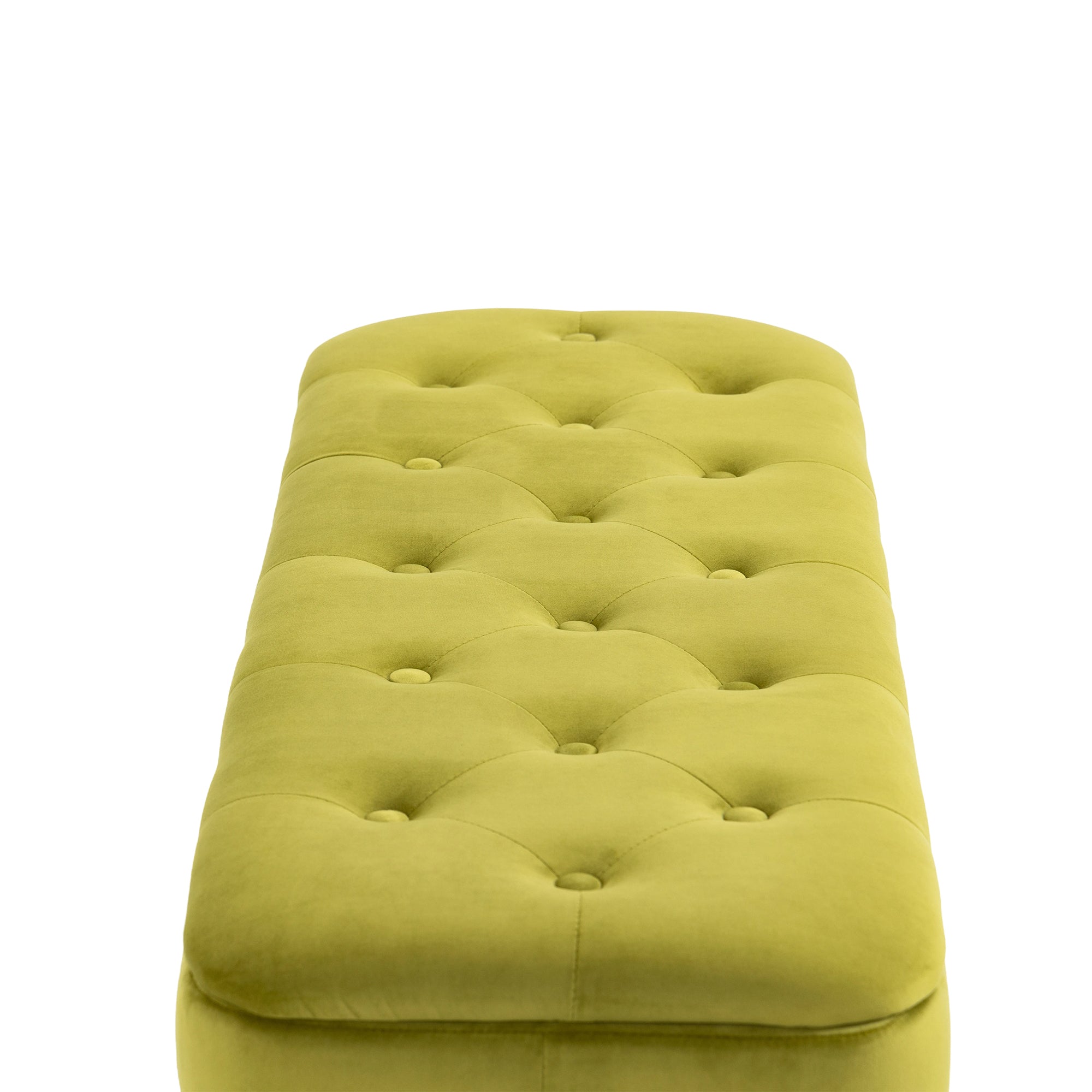COOLMORE Storage Ottoman,Bedroom End Bench,Upholstered olive-velvet