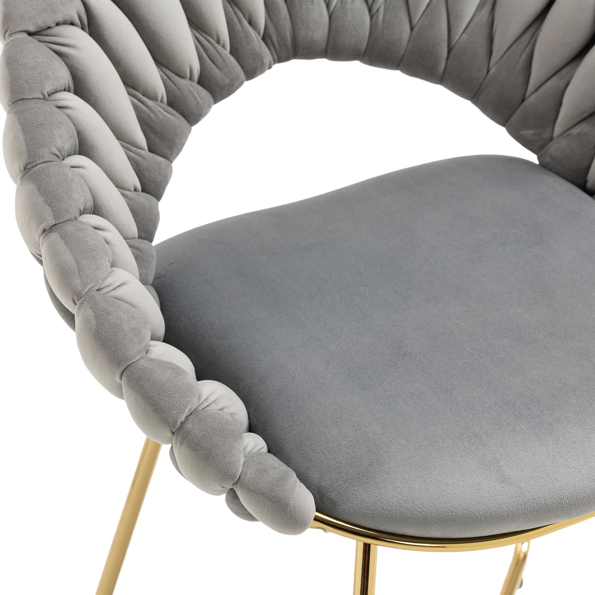 COOLMORE Accent Chairs Set of 2, Velvet Side Chairs gray-velvet