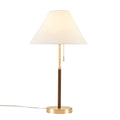 Two Tone Pull Chain Table Lamp White Iron