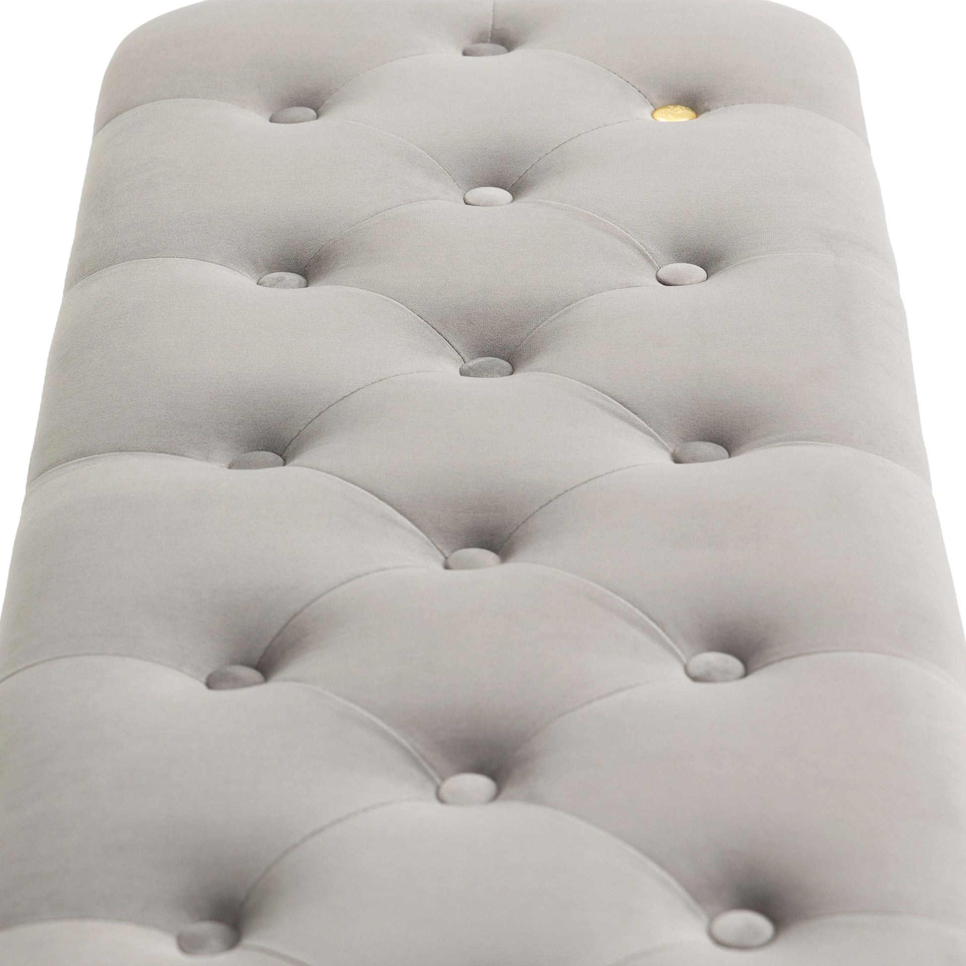 Coolmore Storage Ottoman, Bedroom End Bench,Upholstered Fabric Storage Ottoman With Safety Hinge, Entryway Padded Footstool, Ottoman Bench For Living Room & Bedroom Gray Velvet