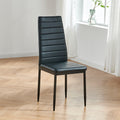 Modern Faux Leather High Back Padded Seat Dining