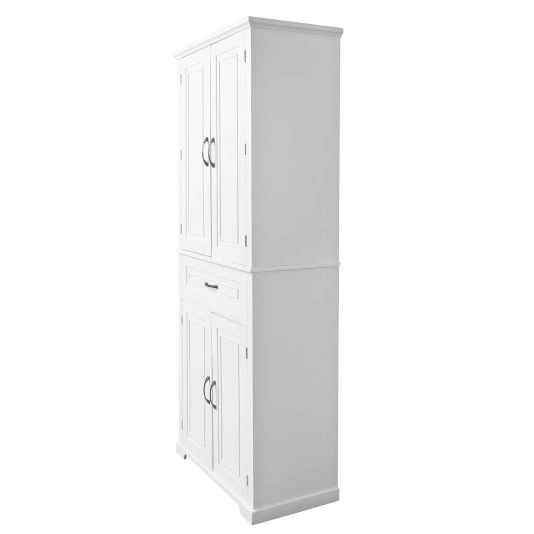 Bathroom Storage Cabinet With Doors And Drawer, Multiple Storage Space, Adjustable Shelf, White White Mdf