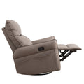 Rocking Recliner Chair,360 Degree Swivel Nursery Rocking Chair,Glider Chair,Modern Small Rocking Swivel Recliner Chair For Bedroom,Living Room Chair Home Theater Seat,Side Pocket Brown Solid Brown