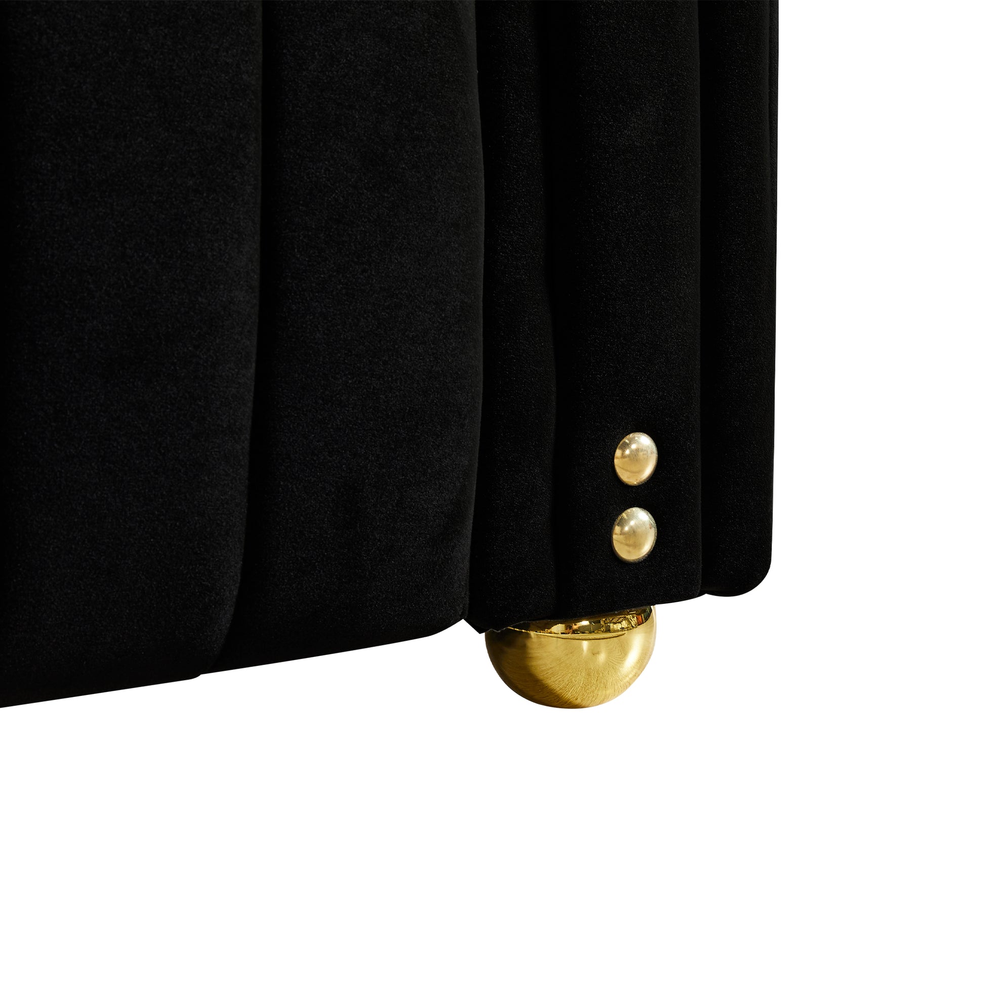 79.92" Modern Vertical Channel Tufted Velvet Sofa,Comfortable Sofa For Living Room Black Black Velvet 3 Seat