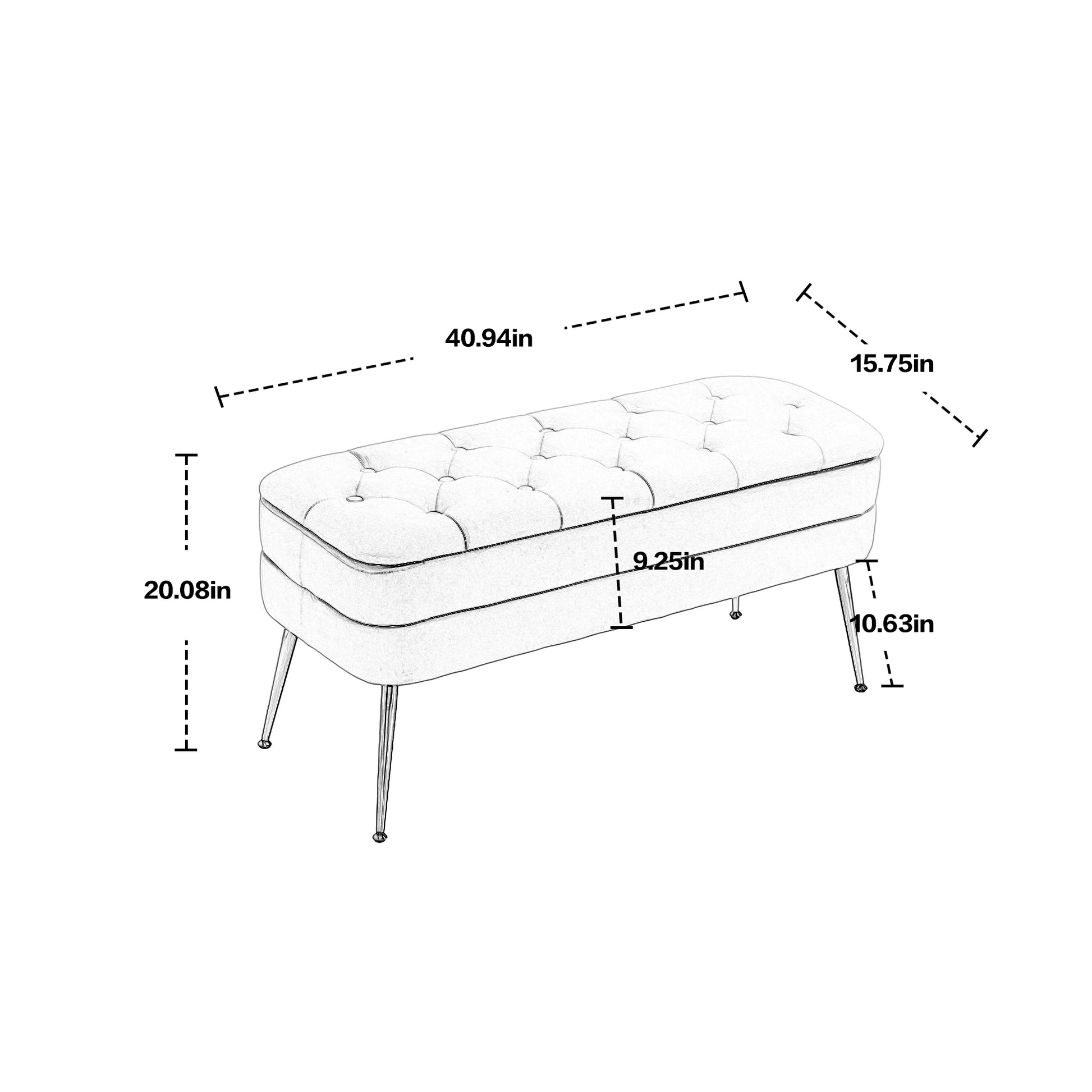 Coolmore Storage Ottoman, Bedroom End Bench,Upholstered Fabric Storage Ottoman With Safety Hinge, Entryway Padded Footstool, Ottoman Bench For Living Room & Bedroom Gray Velvet