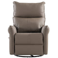 Rocking Recliner Chair,360 Degree Swivel Nursery Rocking Chair,Glider Chair,Modern Small Rocking Swivel Recliner Chair For Bedroom,Living Room Chair Home Theater Seat,Side Pocket Brown Solid Brown