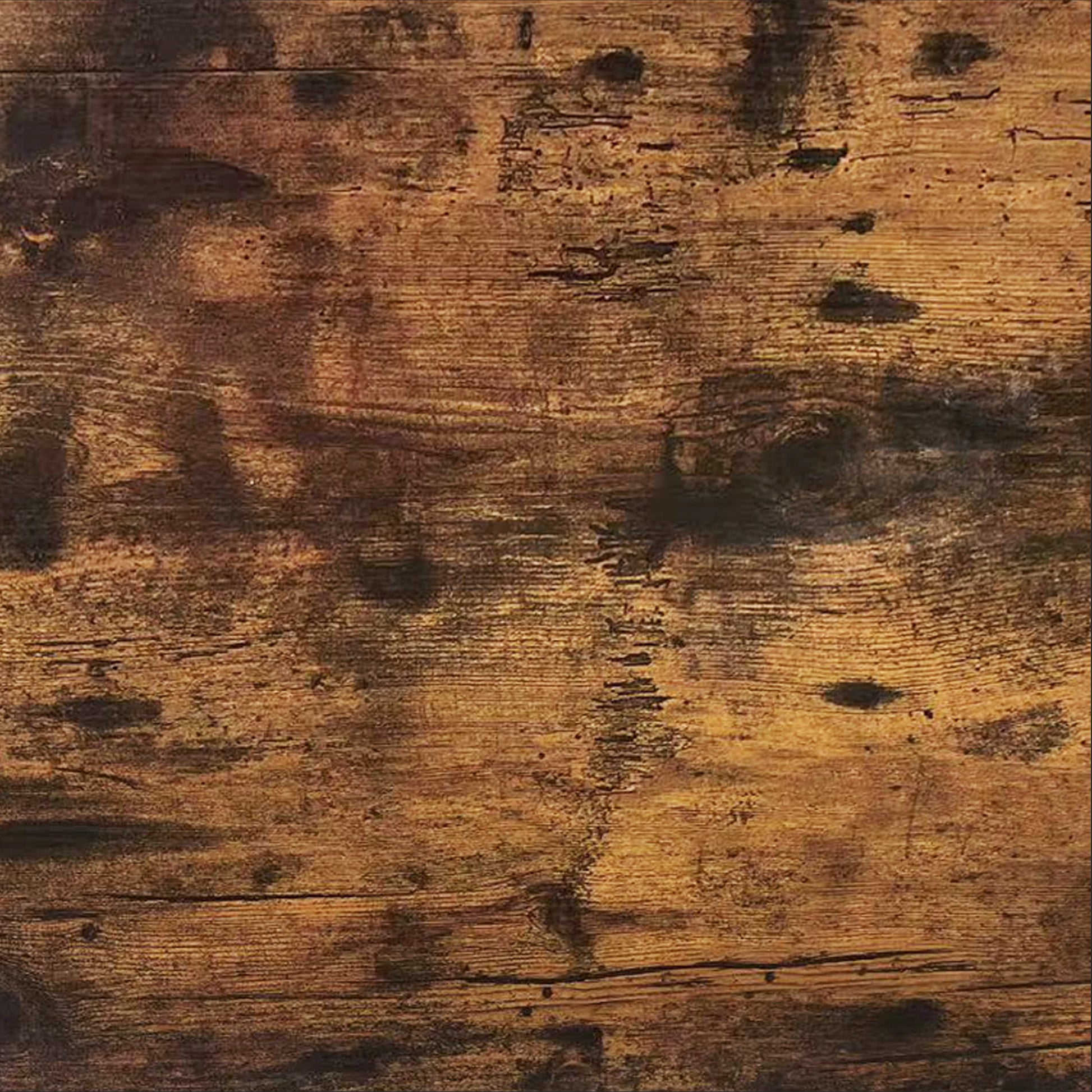 3 Pieces Farmhouse Kitchen Table Set With Two Benches, Metal Frame And Mdf Board Brown Mdf