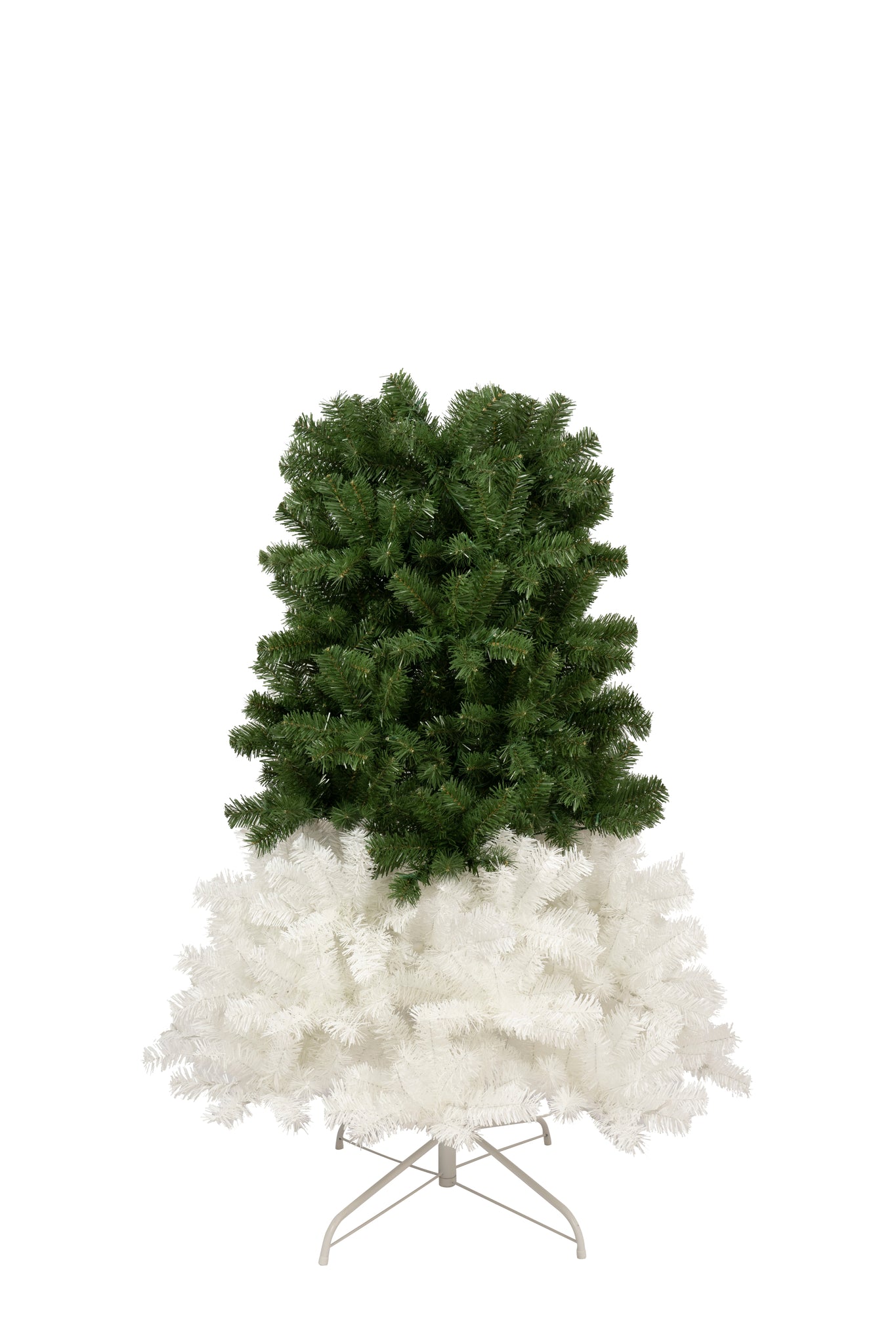 6FT Hinged Fir Artificial Fir Bent Top Christmas Tree green-pvc