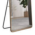 The 3Rd Generation Aluminum Alloy Metal Frame Arched Floor Mounted Wall Mirror, Upgraded In Quality, Bathroom Makeup Mirror, Bedroom Entrance, Clothing Store, Gold 65 