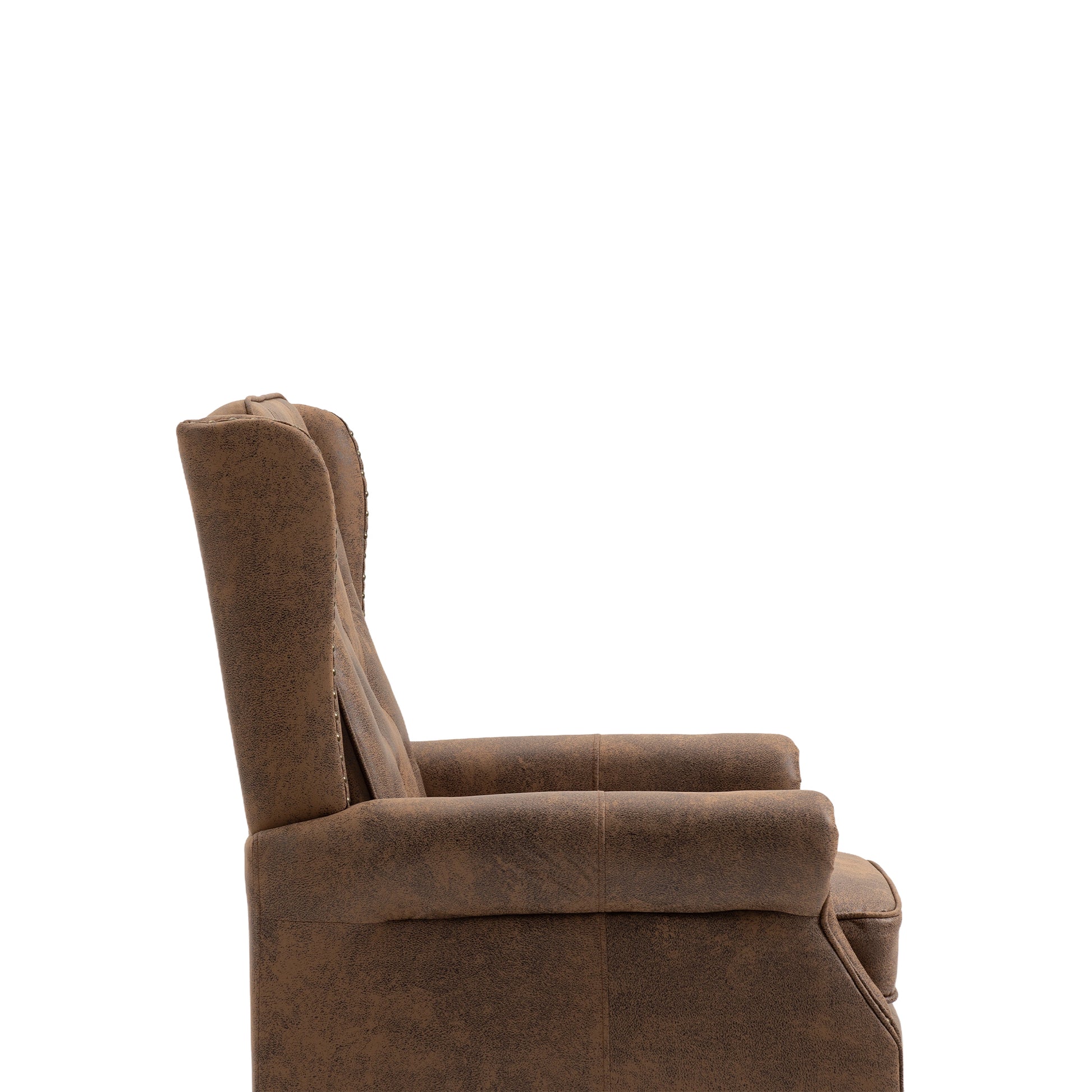 Coolmore Wood Frame Armchair, Modern Accent Chair Lounge Chair With Sturdy Wood Legs For Living Room Bedroom Coffee Pu Coffee Foam Microsuede