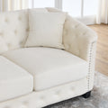 3 Seater 3 Seater Combination Sofa.Velvet Beige Beige Foam Velvet 6 Seat