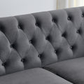 3 Seater 2 Seater Combination Sofa.Velvet Grey Grey Foam Velvet 5 Seat