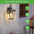 Modern Outdoor Waterproof Wall Lamp Supports Multiple Types Of Light Bulbs 1 Pack Black Modern Glass Aluminium