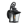 Large Outdoor Wall Sconce Lights With Clear Glass Can Support Multiple Types Of Light Bulbs 1Pack Black Traditional Glass Aluminium