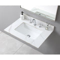 31Inch Bathroom Vanity Top Stone Carrara Gold Style Tops With Rectangle Undermount Ceramic Sink And Back Splash With 3 Faucet Hole For Bathrom Cabinet White Sintered Stone