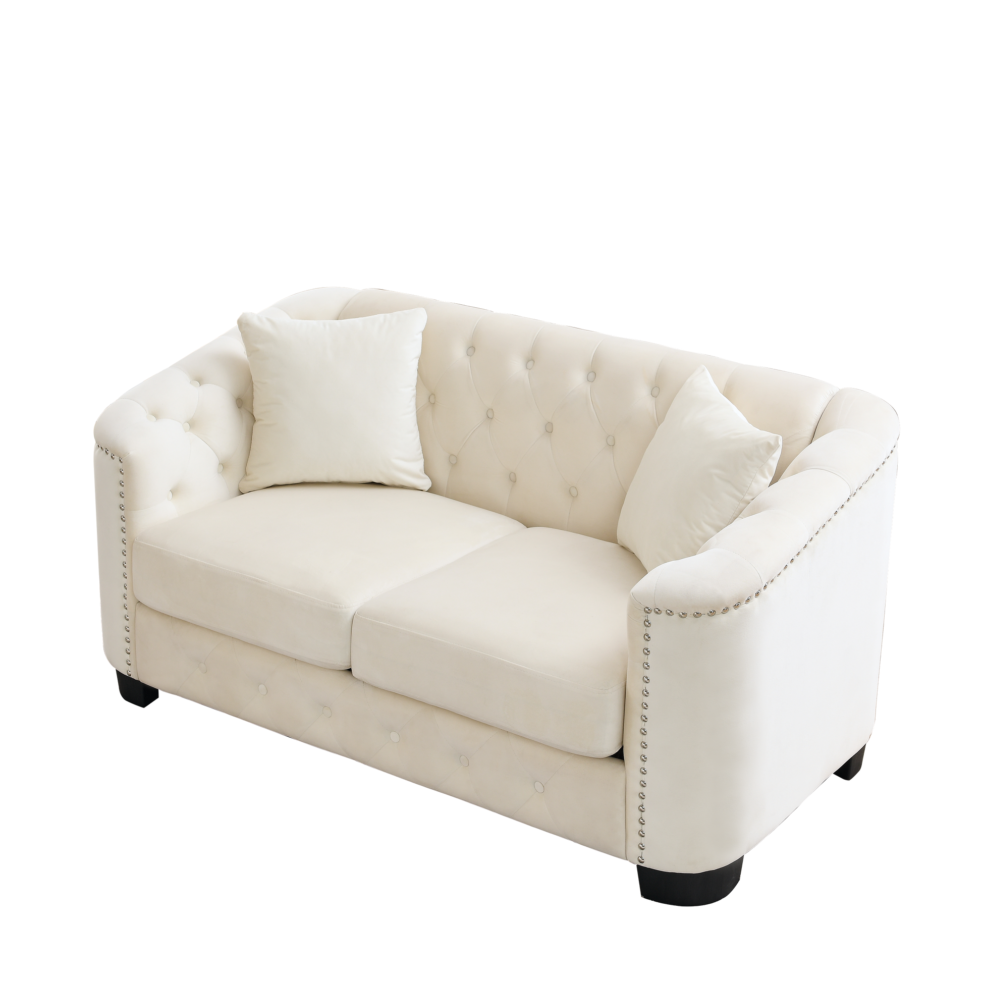 3 Seater 2 Seater Combination Sofa.Velvet Beige Beige Foam Velvet 5 Seat