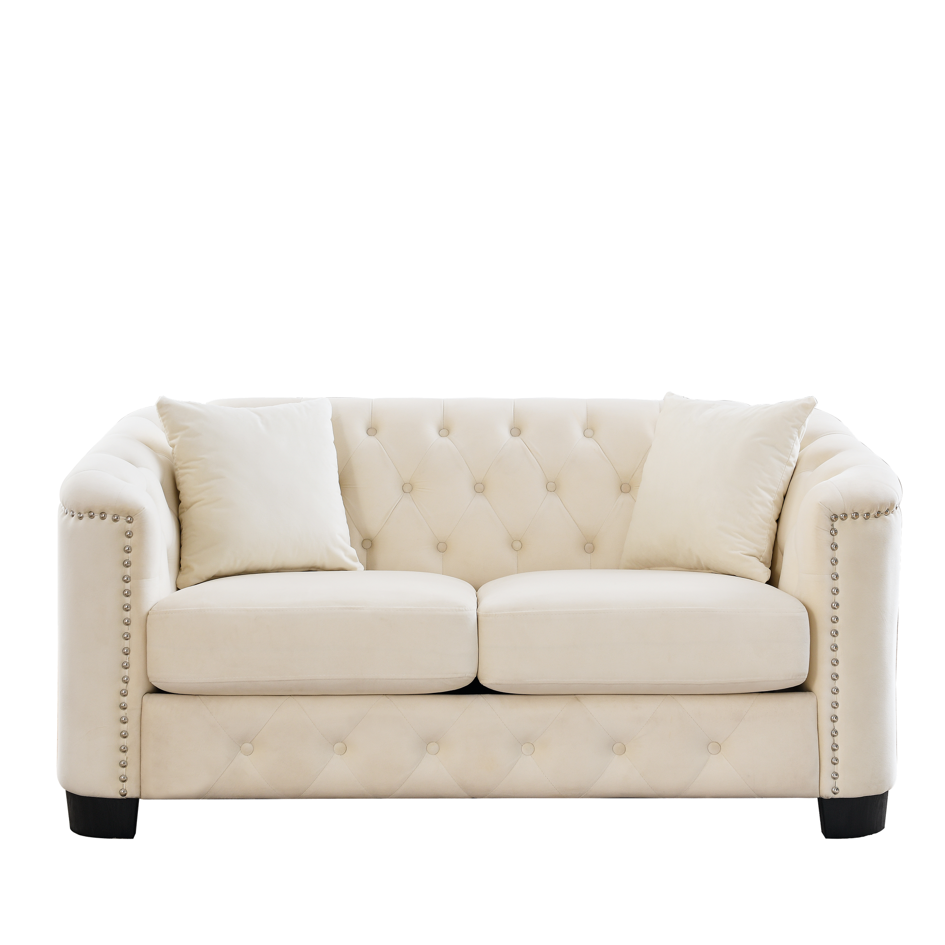 3 Seater 2 Seater Combination Sofa.Velvet Beige Beige Foam Velvet 5 Seat