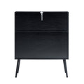 Sideboard, Bufft Cabinet, Side Dining Table, Glass Door, 1Pc Per Ctn Black Mdf Glass