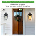 Modern Outdoor Waterproof Wall Lamp Supports Multiple Types Of Light Bulbs 1 Pack Black Modern Glass Aluminium