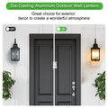 Large Outdoor Wall Lamps With Glass Supports Multiple Types Of Light Bulbs 2Pack Black Traditional Acrylic