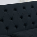 3 Seater 2 Seater Combination Sofa.Velvet Black Black Foam Velvet 5 Seat