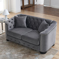 3 Seater 2 Seater Combination Sofa.Velvet Grey Grey Foam Velvet 5 Seat